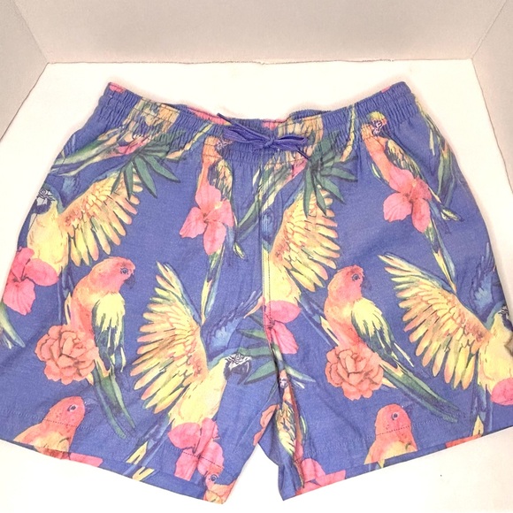 Chubbies Parrots Tropical Floral Swim Trunks Size‎ Medium - Picture 1 of 4
